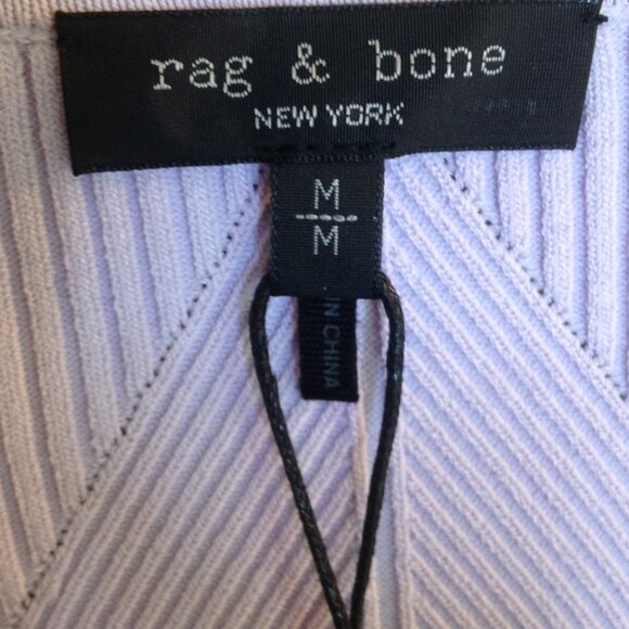 Rag & Bone Asher Square Neck Long Sleeve Top Lavender Medium (See Note) NWT - Picture 3 of 6